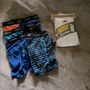 Fruit of the Loom Boys Tanks & Hanes boxer briefs.